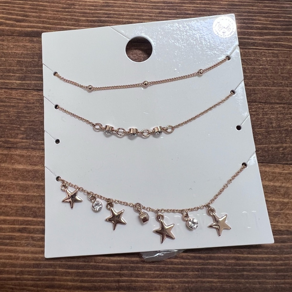 FWP Forever 21 Set of 3 gold bracelets